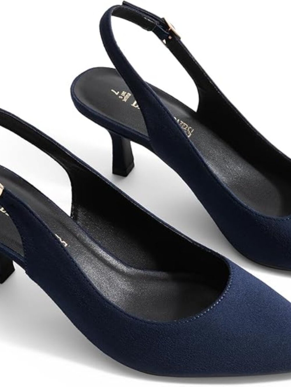 Women's Kitten Heels Slingback Closed Pointed Toe Low Pumps Shoes Women Party We